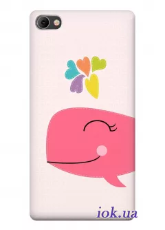 Чехол для Meizu U10 - Розовый кит