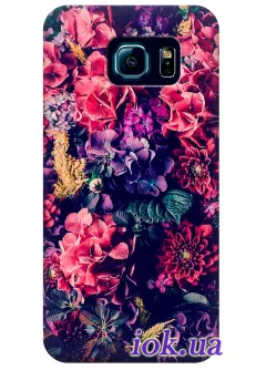 Чехол для Galaxy S6 - Тёмные цветы