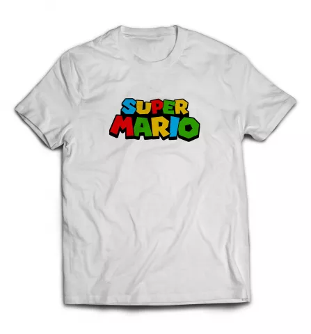 Белая мужская футболка - Супер Марио