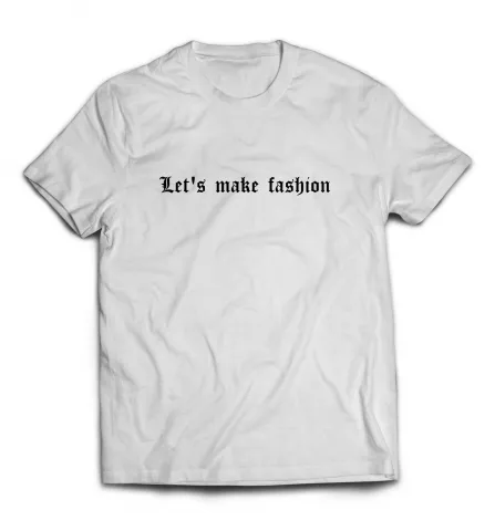 Белая мужская футболка - Let's make fashion