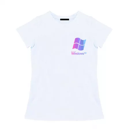 Белая мужская футболка - Microsoft Windows