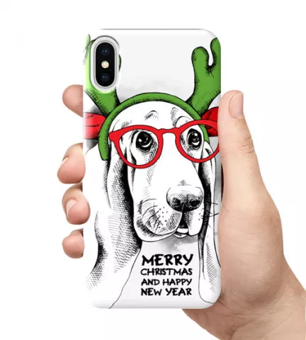 Чехол для смартфона с принтом - New Year Dog