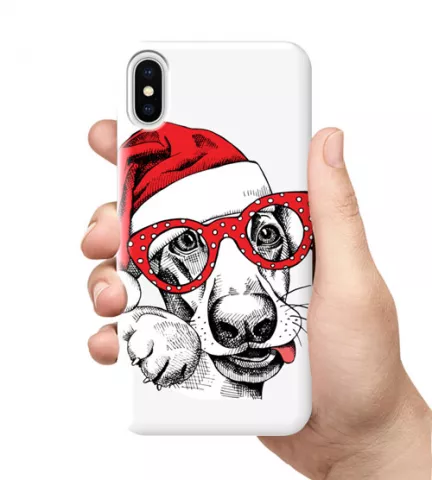 Чехол для смартфона с принтом - Merry Christmas Dog