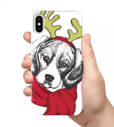 Чехол для смартфона с принтом - Собачка с рожками