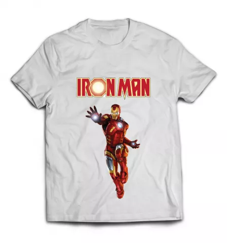 Белая футболка -  Iron Man 