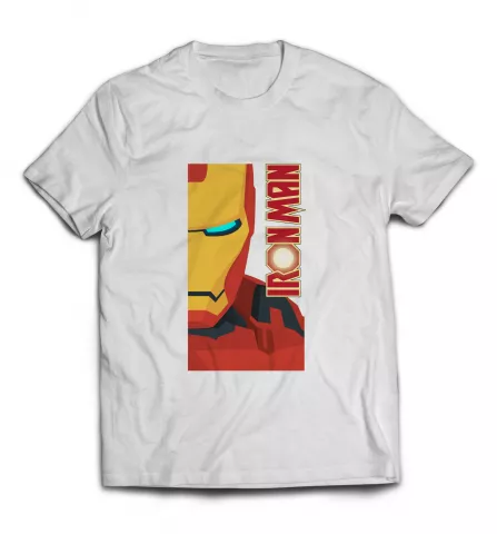 Белая футболка -  Iron Man дизайн