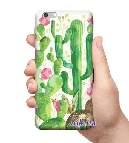 Чехол для смартфона с принтом - Калифорнийский кактус