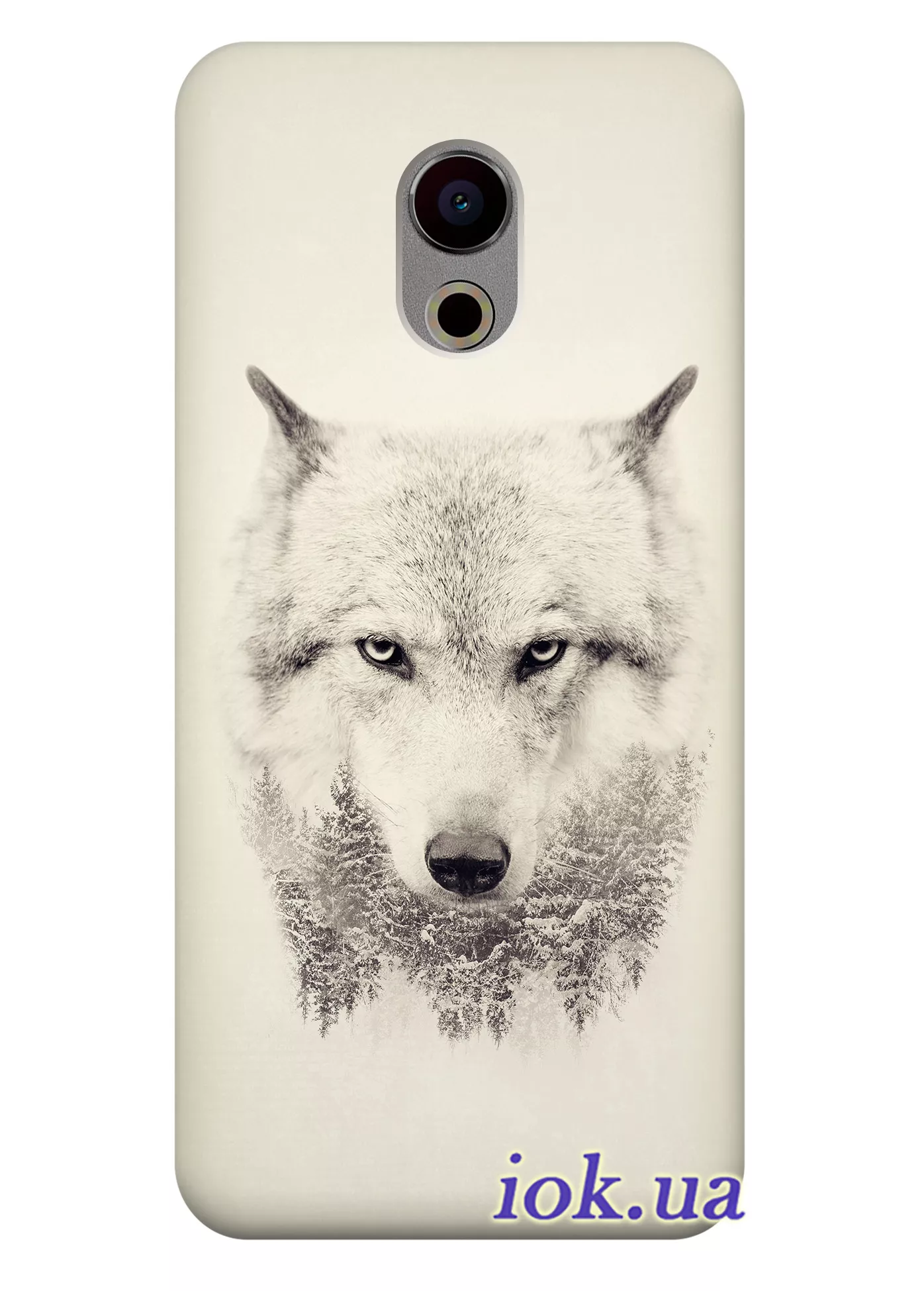 Бампер для Meizu Pro 6S - Снежный волк