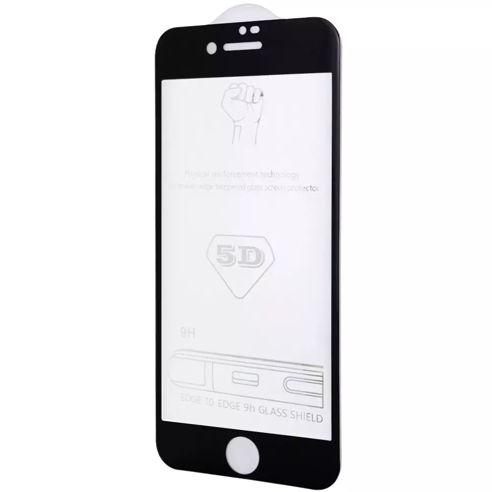 Защитное стекло 5D Hard (full glue) (тех.пак) для Apple iPhone 6 / 6S || , Черный