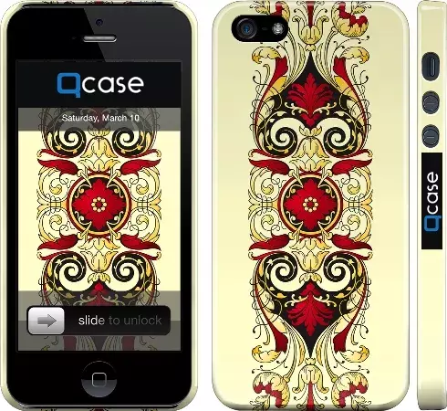 Купить патриотический чехол для iPhone 5/5S c Украиной - Украинский орнамент