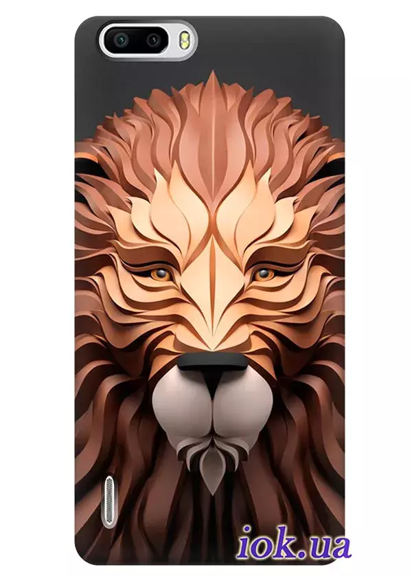 Красивый чехол для Huawei 6 Plus с рисованным львом