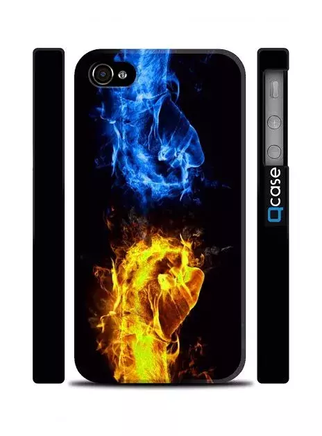 Купить чехол для iPhone 4, 4s с двумя пламенями - Ukraine flame | Qcase