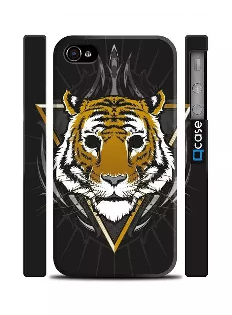 Купить чехол для iPhone 4, 4s с ярким тигром - Tiger Face | Qcase