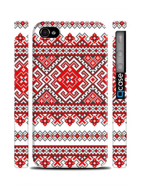Купить чехол для iPhone 4, 4s с украинской вышиванкой - Ukraine handmade | Qcase