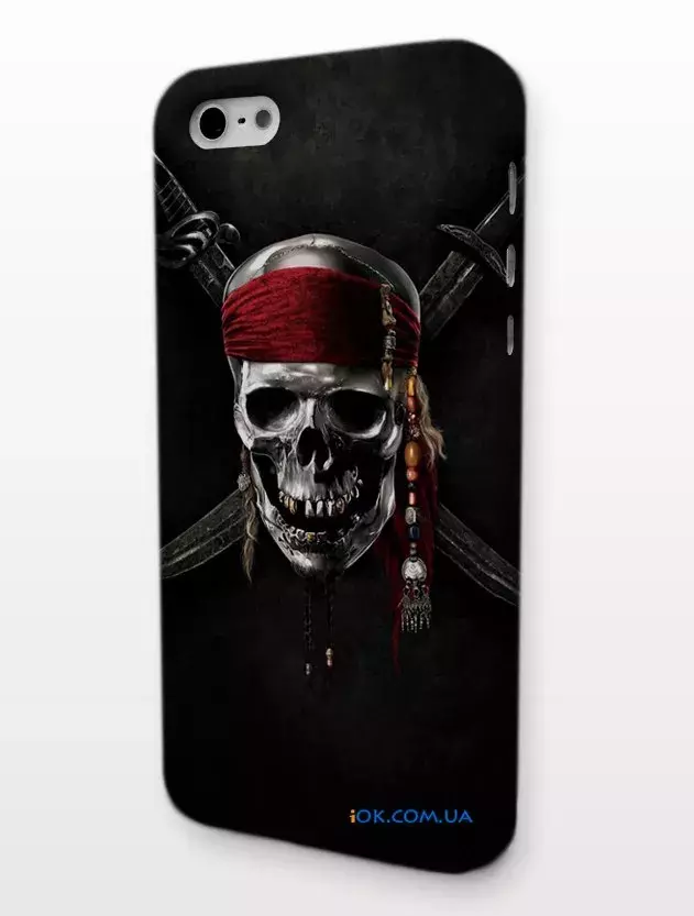 Чехол на iPhone 4/4S/5 с черепом - Пираты карибского моря