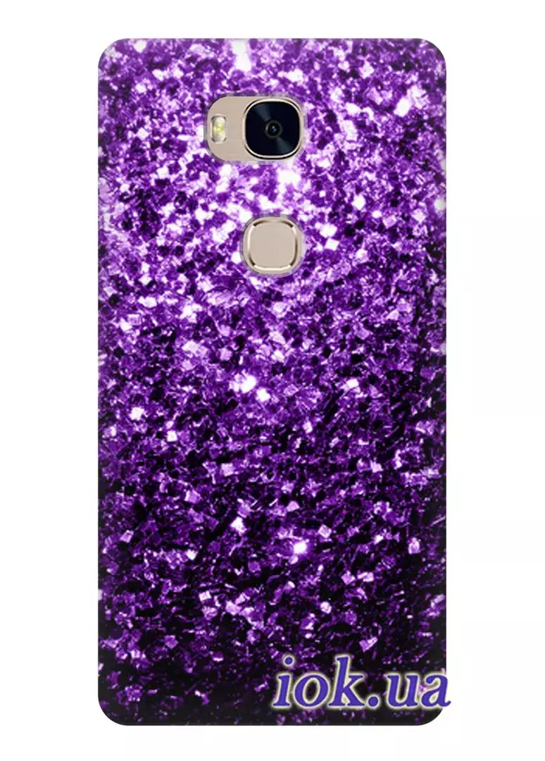 Чехол для Huawei Honor 5X -Фиолетовая фальга