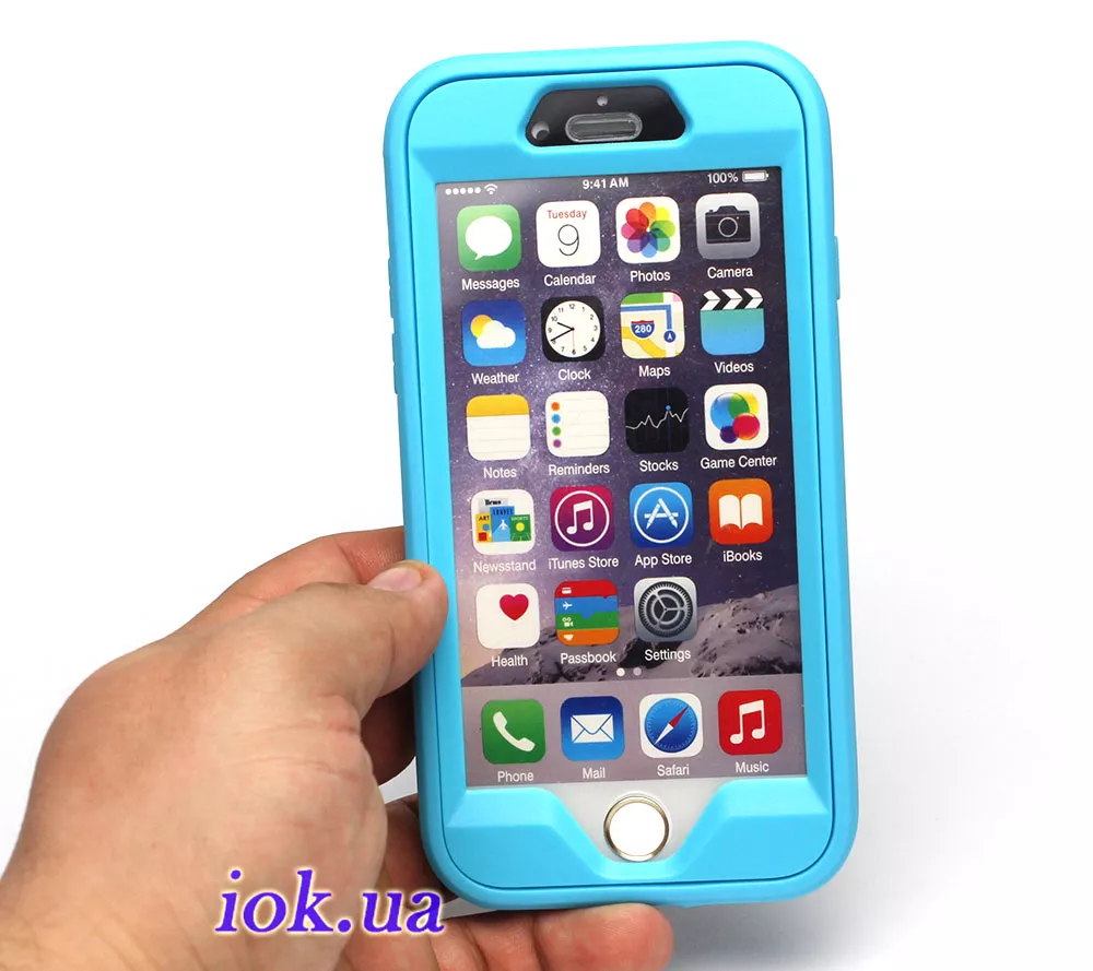 Резиновый чехол Pepko для iPhone 6/6S, голубой