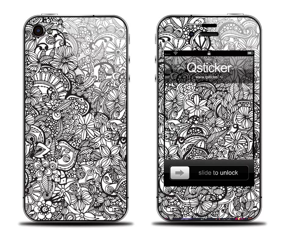 iPhone 4/4S виниловая наклейка - Doodle Art