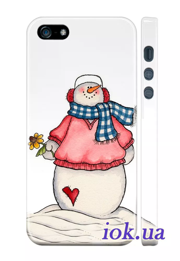 Чехол на iPhone 5/5S - Снеговик