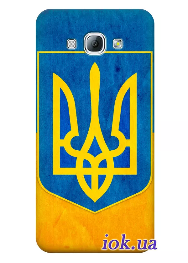 Чехол для Galaxy A8 Duos - Тризуб на флаге Украины