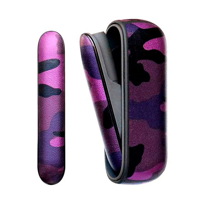 Чехол для iQOS 3 DUO с фиолетовой хаки расцветкой