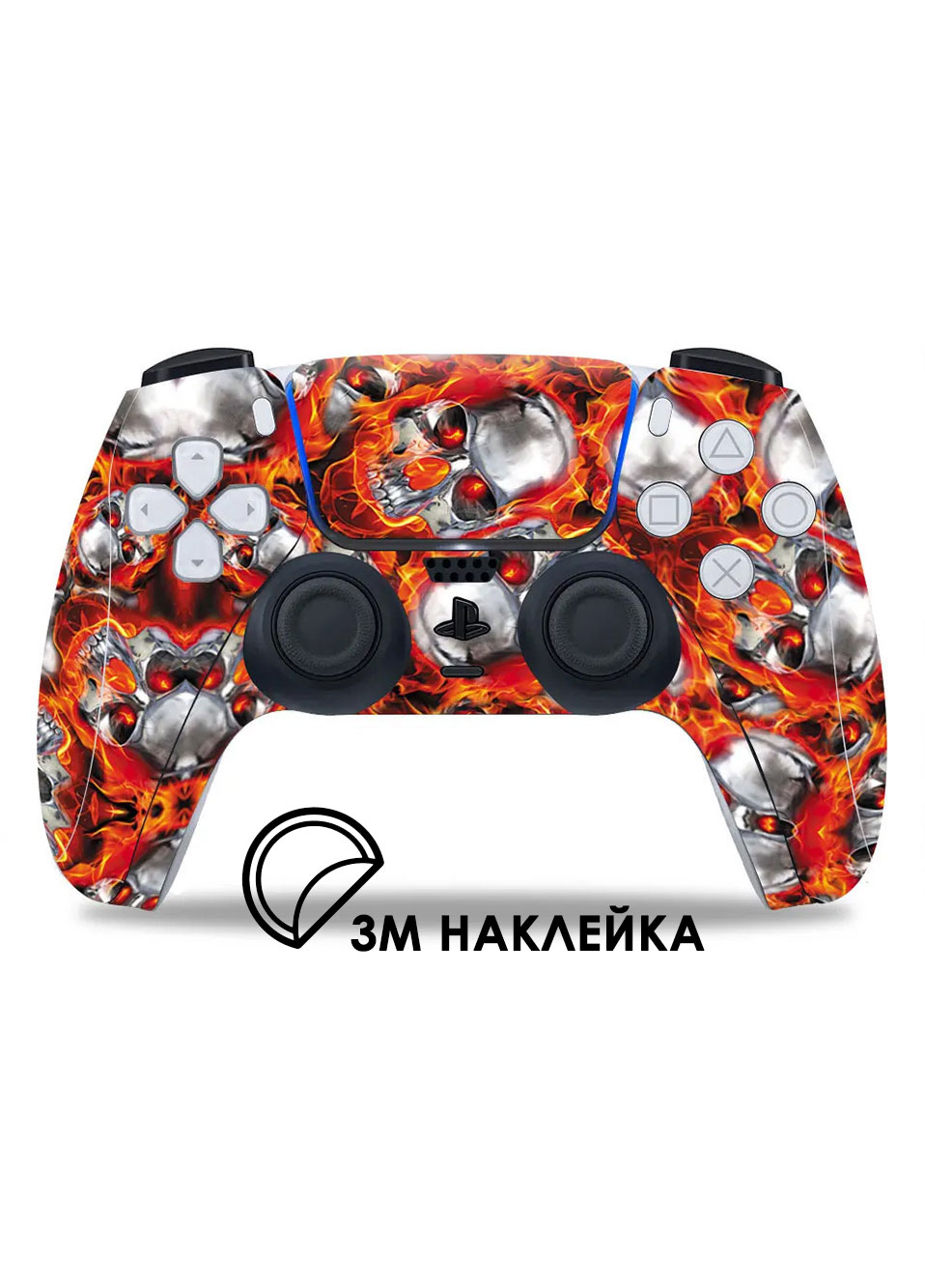 Вініл для Sony PlayStation 5 Dualsense - Черепа у вогні