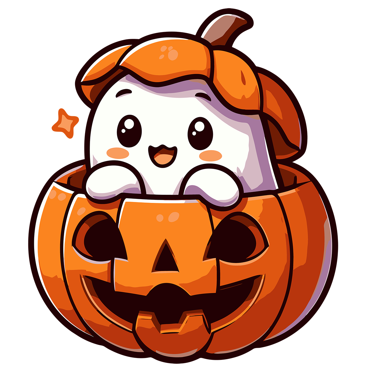 Хэллоуин (Halloween) - Тыква и приведение
