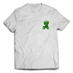 Белая футболка - Зеленый Крипер