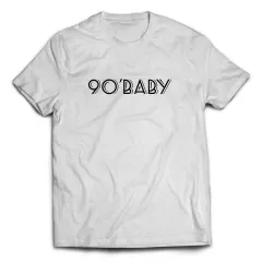 Белая мужская футболка - 90'BABY