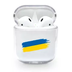 Красивый чехол для Apple AirPods 1/2 с желто голубым флагом Украины