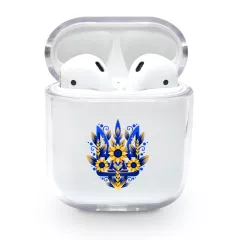 Пластиковый чехол для наушников Apple AirPods 1/2 - Красивый Герб Украины в цветах