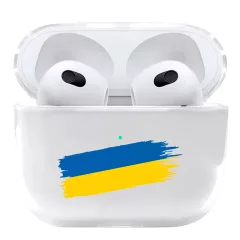 Красивый чехол для Apple AirPods 3 с желто голубым флагом Украины