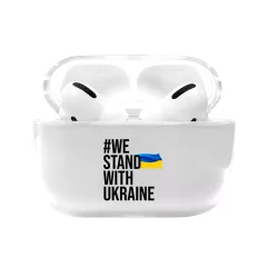 Стильный пластиковый чехол для AirPods Pro с патриотическим лозунгом и флагом украины