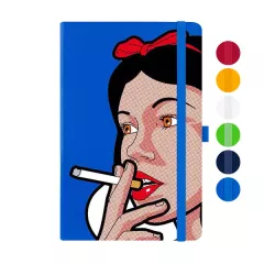 Модный блокнот в стиле поп-арт - Белоснежка  с сигаретой