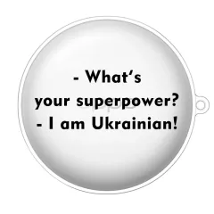 Прозрачный силиконовый чехол для OPPO Enco W31 с надписью для настоящих Украинцев - What's your superpower? I am Ukrainian!