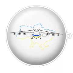 Силиконовый чехол для беспроводных наушников OPPO Enco W31 с красивой печатью картинки - Самолет "Мрия"