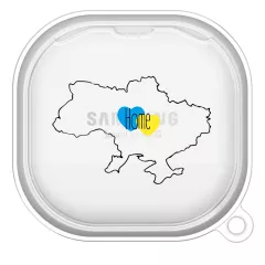 Чехол для Samsung Galaxy Buds 2 с красивой картинкой - Карта Украины "Home"