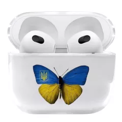 Заказать защитный чехол на AirPods 3 - Бабочка / украинский флаг