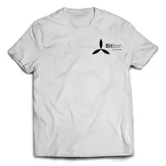 Белая футболка - Bitbon System лого на груди