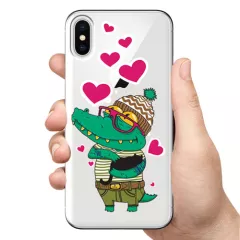 Романтический прозрачный чехол - Влюбленный крокодил