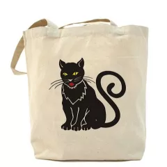 Сумка-мешок белая - Black cat