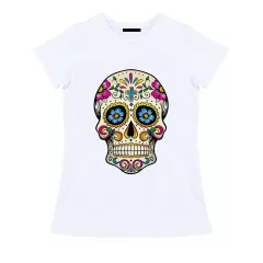 Женская футболка - Bright skull