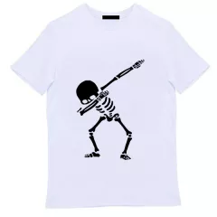 Белая мужская футболка - Skeleton