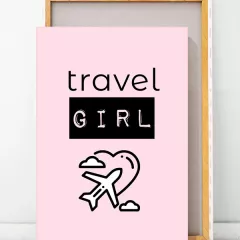 Печать на картине - Travel Girl