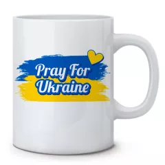 Чашка с надписью "Pray for Ukraine"