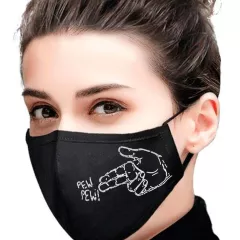 Черная маска для лица - Pew pew