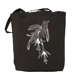 Сумка-мешок черная - Необычный цветок