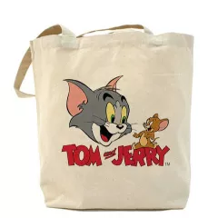 Сумка-мешок белая - Tom and Jerry