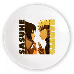 Тарелка с рисунком - Sasuke & Naruto