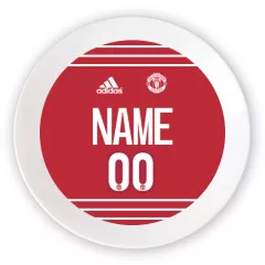 Тарелка с лого - ФК Манчестер / Фамилия + Номер